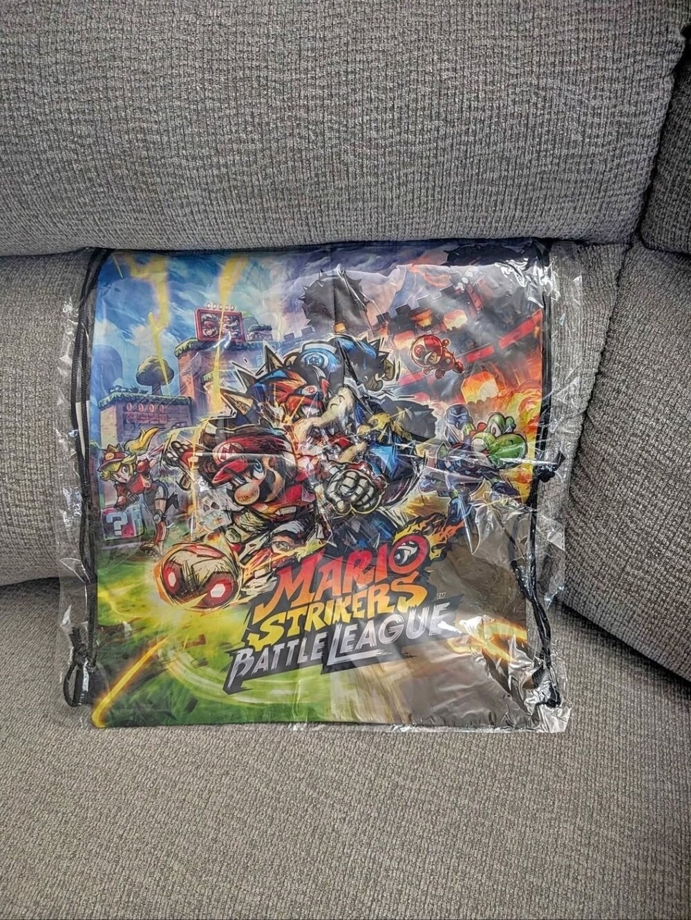 My Nintendo Rewards Mario Strikers Battle League Drawstring Bag Sack Backpack
